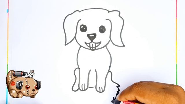 Рисуем щенка для детей / Draw a puppy for kids / Bolalar uchun kuchukcha rasmini Chizish смотреть онлайн