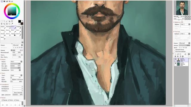 Портрет в SAI 2 / Speedpaint / Digital art смотреть онлайн