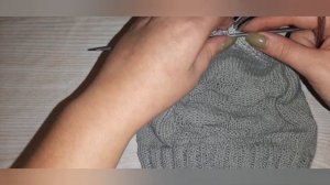 Шапка спицами на осень.