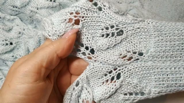 Джемпер спицами из хлопка. Часть4 МК Рукава смотреть онлайн