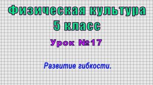 Физическая культура 5 класс (Урок№17 - Развитие гибкости.)