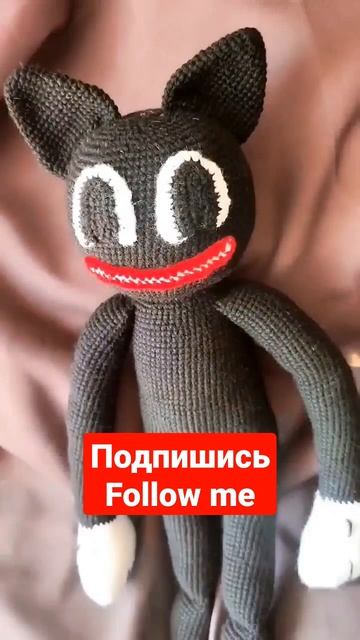 #shorts картун кэт ручной работы. чёрная вязаная кошка. игрушки крючком смотреть онлайн
