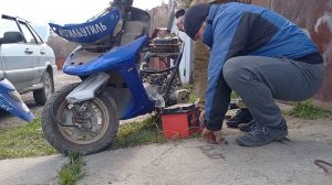 Аккумулятор от авто к скутеру