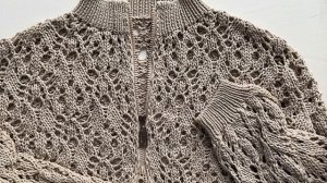 Раскошный кардиган спицами Мониль от Кучинелли.