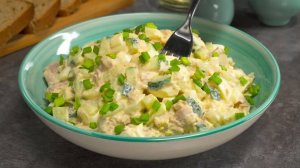 САЛАТ ИЗ ТУНЦА И ОГУРЦОВ за 15 минут. Полезно и просто! Рецепт от Всегда Вкусно!