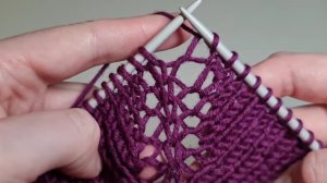 Вяжем вытянутую центральную петлю в шали