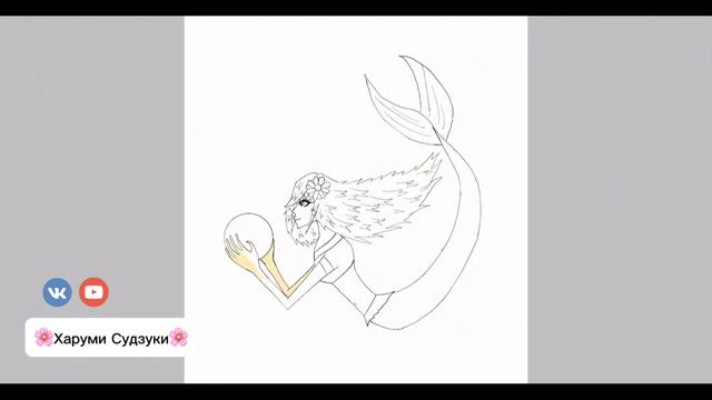 Мой новый рисунок русалочки Азуми ( o˘◡˘o) смотреть онлайн