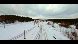 Зимний подвесной мост. Усть Ухта