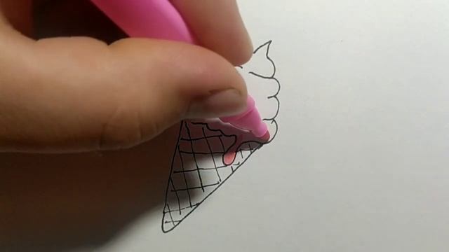 Как нарисовать мороженое в рожке смотреть онлайн