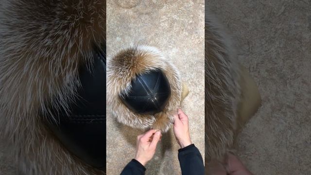 Зимняя женская меховая шапка ушанка из натурального меха чернобурки смотреть онлайн