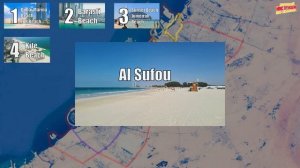 ПЛЯЖИ ДУБАЯ 🇦🇪 На карте (4K Ultra HD)