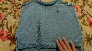 Майка Рвань спицами. Вязание летом.