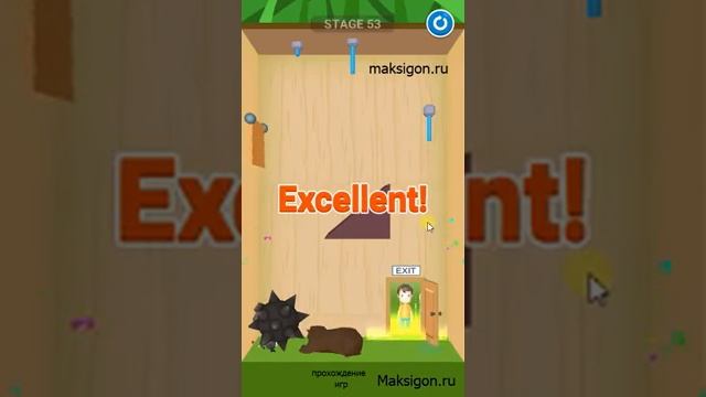Rescue Cut - Rope Puzzle 51-55 уровень