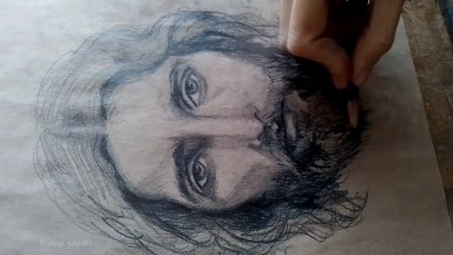 РИСУЮ портрет карандашом Иисус Христос смотреть онлайн