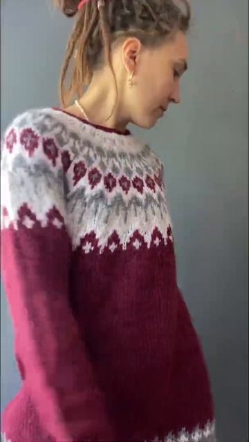 Лопапейса спицами из Drops Wish и Drops Air смотреть онлайн