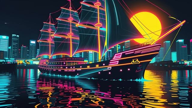 Ghost Ship – Synthwave Voyage Through Digital Fog