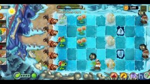 переходим на ледяные пещеры и покупаем покру в игре pvz2