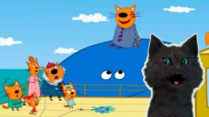 ТРИ КОТА ФОТОГРАФИРУЕМ КИТА С ГОВОРЯЩИМ СУПЕР КОТОМ ИГРА для ДЕТЕЙ Три Кота  Развивающие игры #159