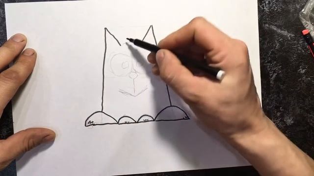 как нарисовать котенка смотреть онлайн