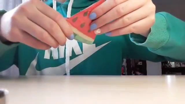 DIY сквиши из бумаги !!!  Сквиши арбузик  антистресс