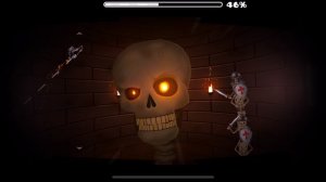 Прошёл уровень skeletal shenanigans в геометри деш! (Мой первый медиум демон)