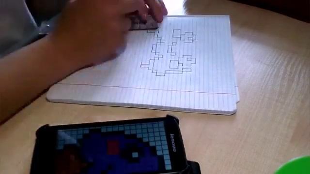 Рисую мороженку по клеточкам. смотреть онлайн