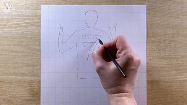 Как нарисовать футболиста Винисиуса Жуниор Vini Jr. / Vini jr. drawing