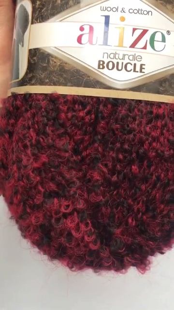 Подробный обзор пряжи Alize Naturale Boucle №6031 Бордо смотреть онлайн