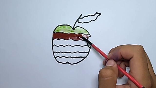 Bolalar uchun olma rasmini chizish oson👍Легко нарисовать яблочную картинку для детей смотреть онлайн