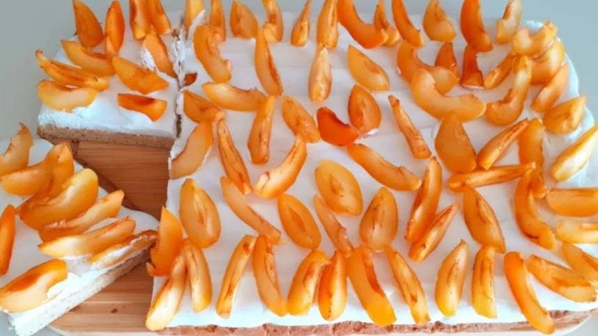 Торт с кокосовым кремом и абрикосами без лактозы ! смотреть онлайн