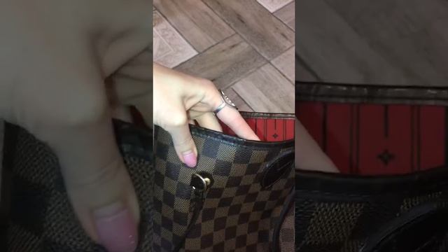 Louis Vuitton Neverfull mm damier обзор деталей с комментариями смотреть онлайн
