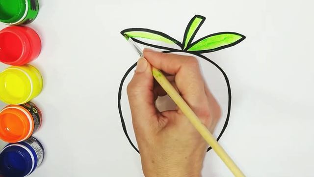 Pomidor chizish video / Drawing tomato with a children's song / как нарисовать помидор? Раскраска смотреть онлайн
