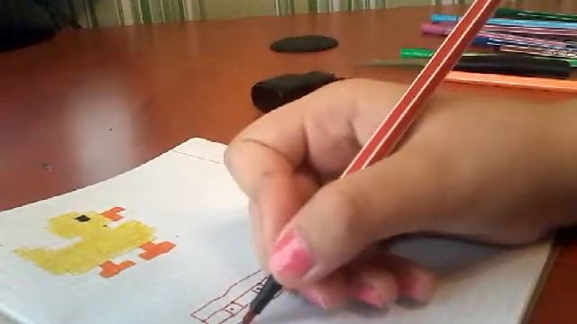 Рисуем утку по клеточкам смотреть онлайн