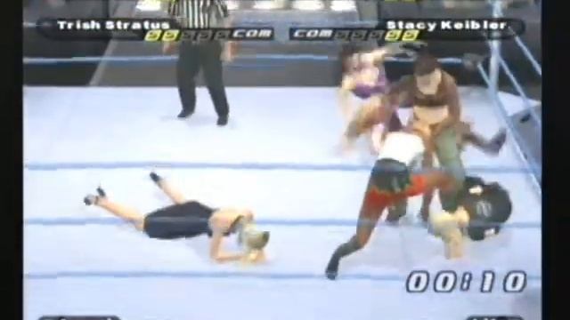 WWE Smackdown! - 3 vs 3 - Атака блондинок))) - Бой 2