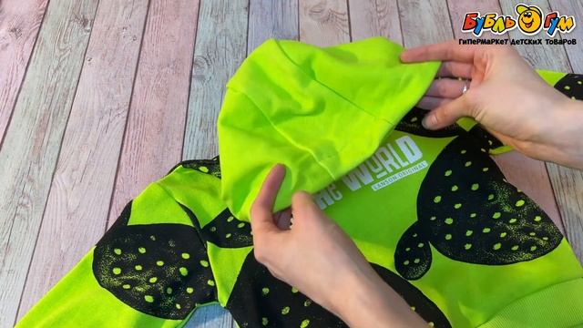 Толстовка Lanson Kids с ярким принтом и надписью зеленая смотреть онлайн