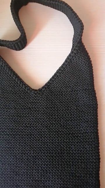 Сумка-авоська. Связана спицами из полиэфирного шнура. смотреть онлайн