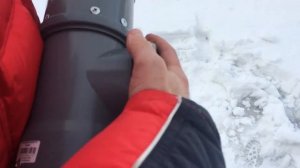 Картофельная пушка :)  стреляющая снегом:)