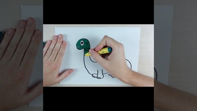 Draw a Dinosour for kids||рисунок динозавра для детей||Bolalar uchun dinozor rasmlari| #shorts смотреть онлайн