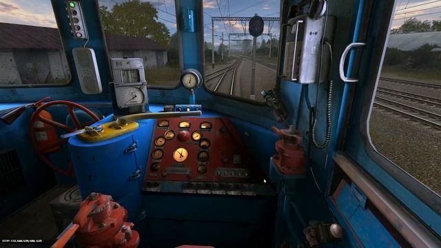 Trainz ТЭ3-7801 от trainzone.com.ua, запуск локомотива, управление.