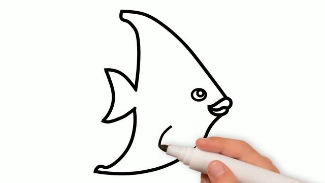Bolalar uchun baliq chizish/Drawing fish for children/Рисунок рыбка для детей смотреть онлайн