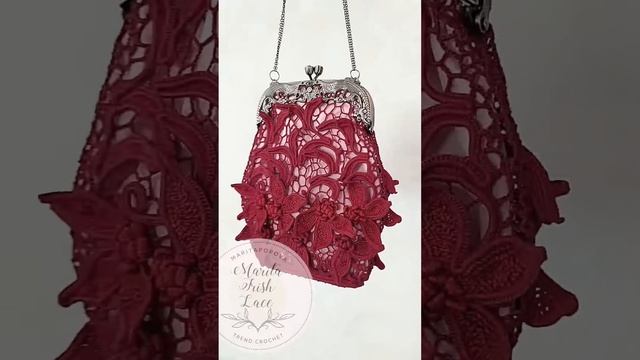 Сумочка - чехол "Бархатные лепестки"#ирландскоекружево#irishlace#maritairishlace смотреть онлайн