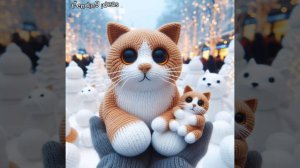 Кот связан крючком из шерсти | вязанные крючком животные #Вязание