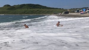 Опасная мощная волна в Японском море. Замедленная вид?