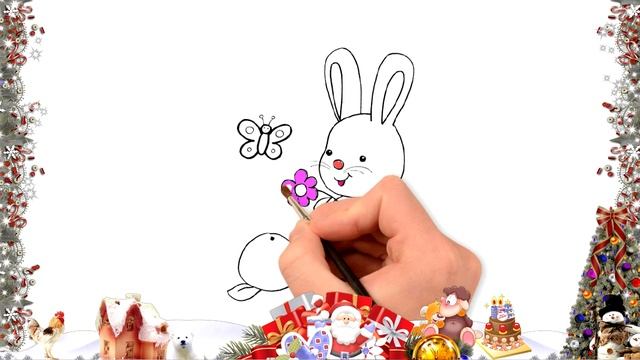 How to draw and color a bunny | Как нарисовать и раскрасить зайку смотреть онлайн