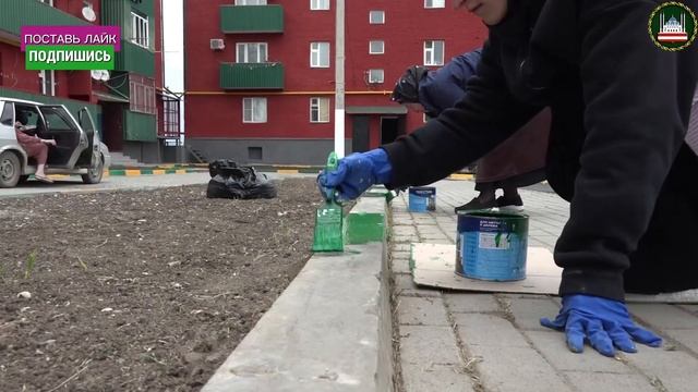 В Грозном продолжаются массовые субботники #грозный #? смотреть онлайн