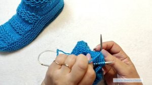 💯 Узор - один ряд 👍 Носки-сапожки для всех💥 МК ➡️ На двух спицах и без шва на подошве 🤗