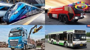 Городской транспорт и Поезда для детей. Мультики про м