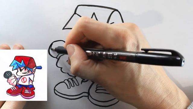 Как нарисовать Бойфренда из Friday Night Funkin- How to draw Boyfriend from Friday Night Funkin. смотреть онлайн