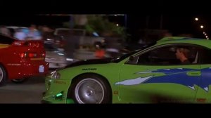 Первая гонка Брайана О Конера против Доминика ! Форсаж 2001