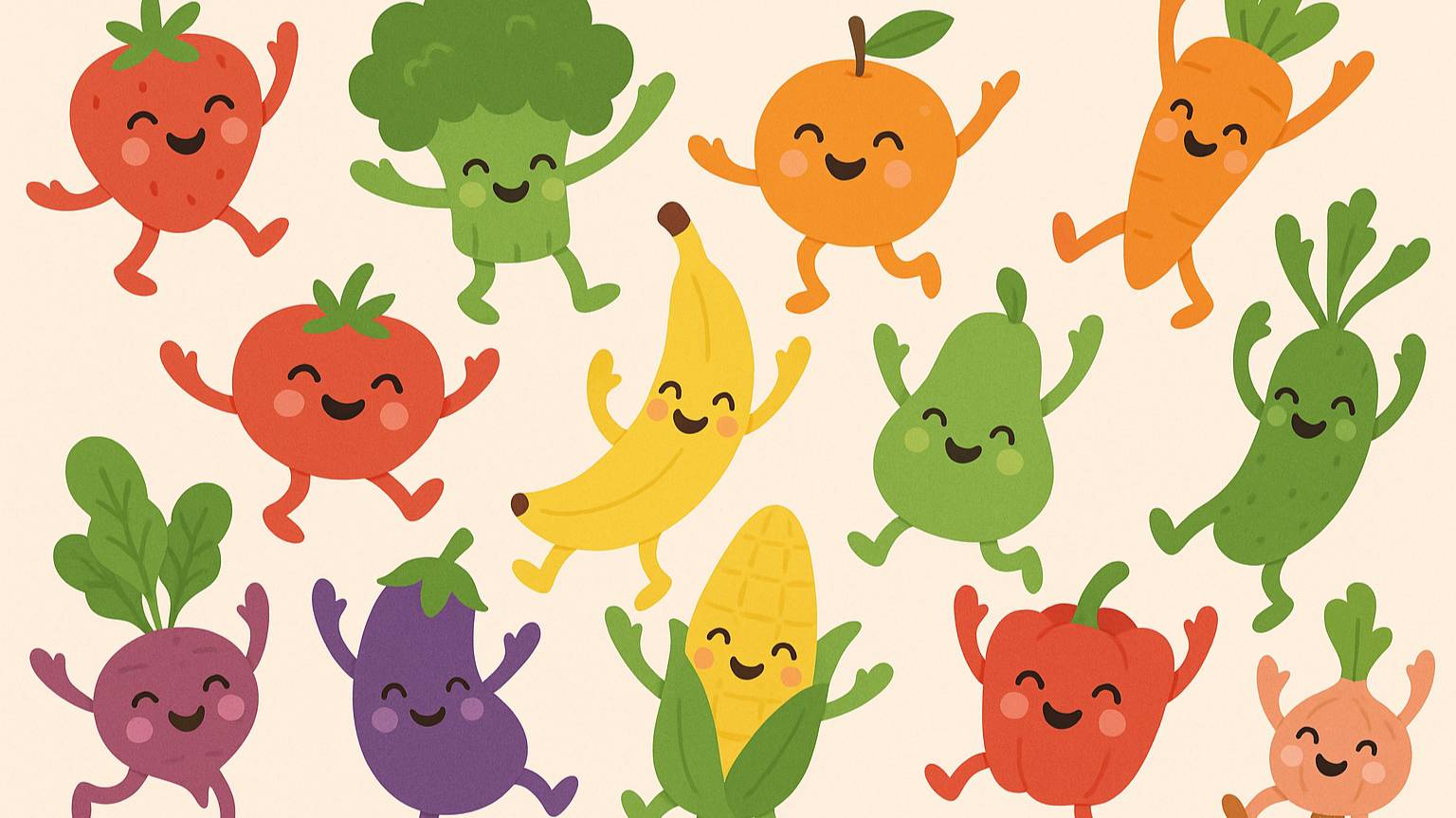 Веселые фрукты и овощи танцуют для детей мультик #топыкатегорий смотреть онлайн